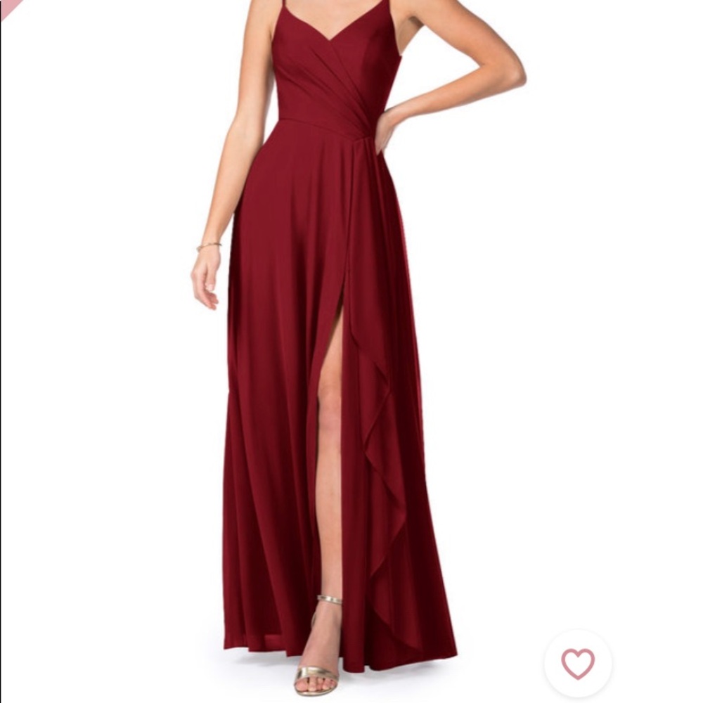 Azazie Alita Bridesmaid Dress Burgundy